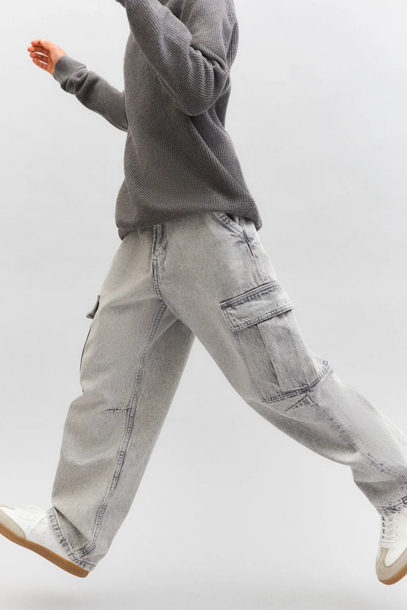 H&M Wide-leg cargo jeans
