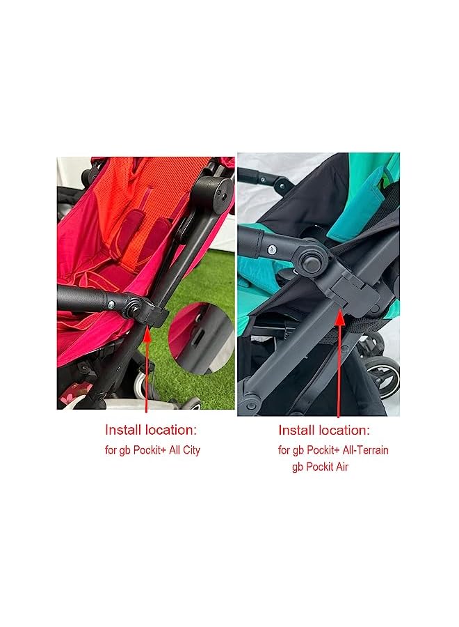 jaexest عصا واقية لعربة الأطفال - متوافقة مع عربة gb Pockit Air، All Terrain وAll City - ذراع جلدية - Image 4