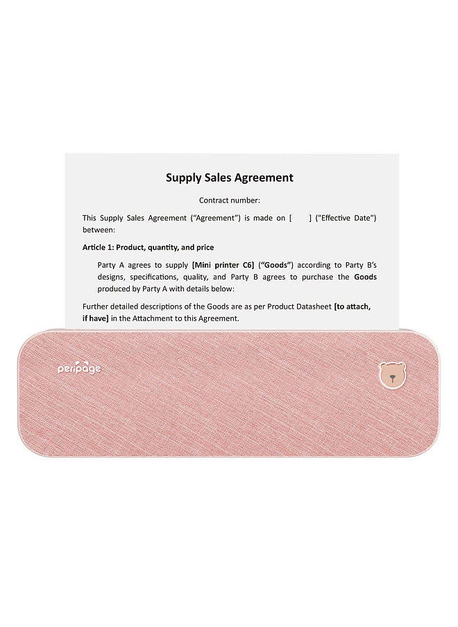 PeriPage A4 Paper Printer Direct Thermal Transfer Wirless Printer Mobile 210mm Mini Mobile Photo Printer  USB BT Connection with 1 Roll Thermal Paper  - Image 1