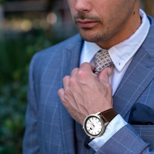 BISONSTRAP Leather Watch Straps, Classic Oil Waxed Leather, Quick Release Replacement Band for Men and Women, 22mm, Coffee Brown/Silver Buckle - Image 5