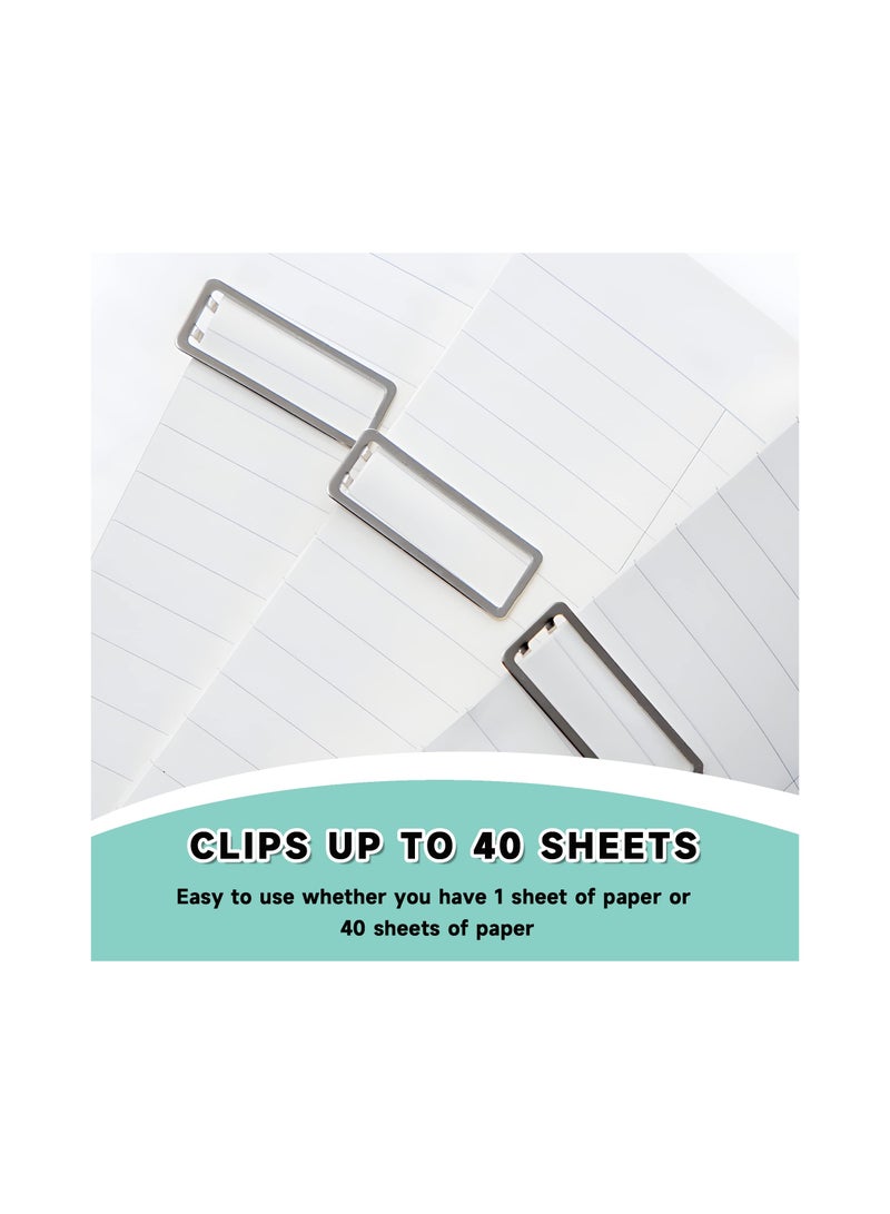 Non Skid Paper Clips, Medium Size/Standard Size, Nonskid Cute Metal Stainless Steel Paperclips for School Home Office Supplies, Bulk 50 Pcs, for Diy Projects or Even for Fixing Tablecloths(50 Count)