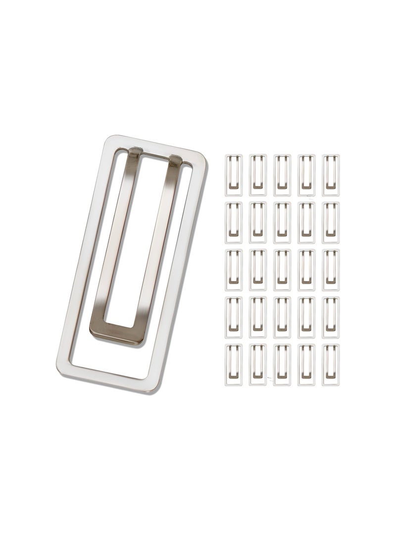 Non Skid Paper Clips, Medium Size/Standard Size, Nonskid Cute Metal Stainless Steel Paperclips for School Home Office Supplies, Bulk 50 Pcs, for Diy Projects or Even for Fixing Tablecloths(50 Count)