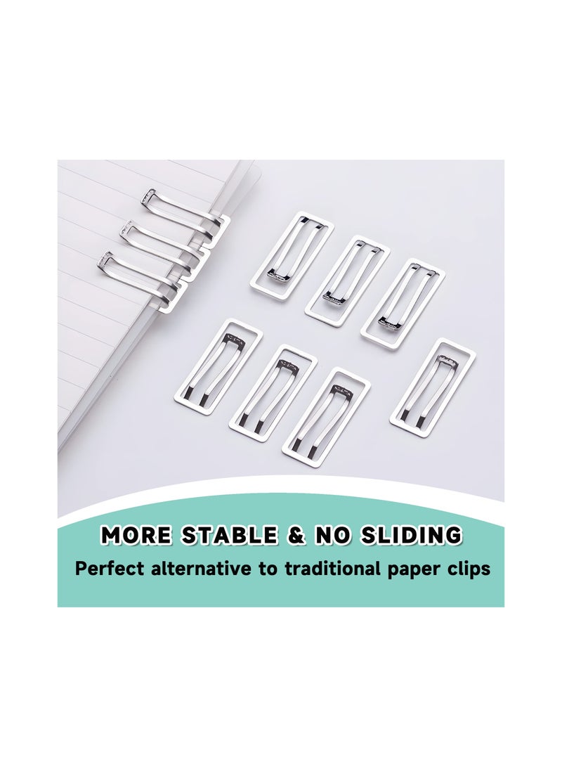 Non Skid Paper Clips, Medium Size/Standard Size, Nonskid Cute Metal Stainless Steel Paperclips for School Home Office Supplies, Bulk 50 Pcs, for Diy Projects or Even for Fixing Tablecloths(50 Count)