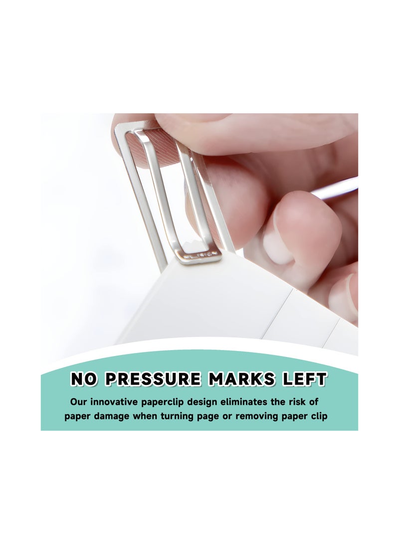 Non Skid Paper Clips, Medium Size/Standard Size, Nonskid Cute Metal Stainless Steel Paperclips for School Home Office Supplies, Bulk 50 Pcs, for Diy Projects or Even for Fixing Tablecloths(50 Count)
