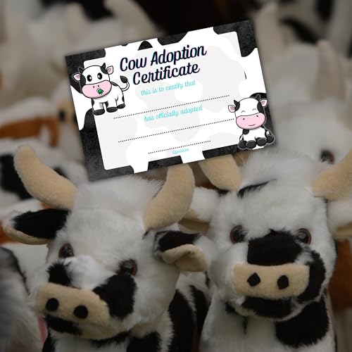 Lashicorn Cow Adoption Certificate Postcards | 30pk 4x6” Hairy Highland Stuffed Animal Baby Calf Horse Farm Mini Pet Toy Zoo Birthday Party - Image 5