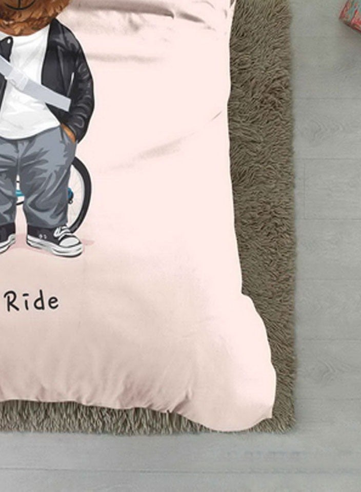 فيفوريت فيفرت طقم لحاف أطفال بيج نقشة بألوان متعددة سنجل نفر طقم 4 قطع - Image 4