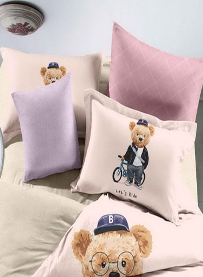 فيفوريت فيفرت طقم لحاف أطفال بيج نقشة بألوان متعددة سنجل نفر طقم 4 قطع - Image 2