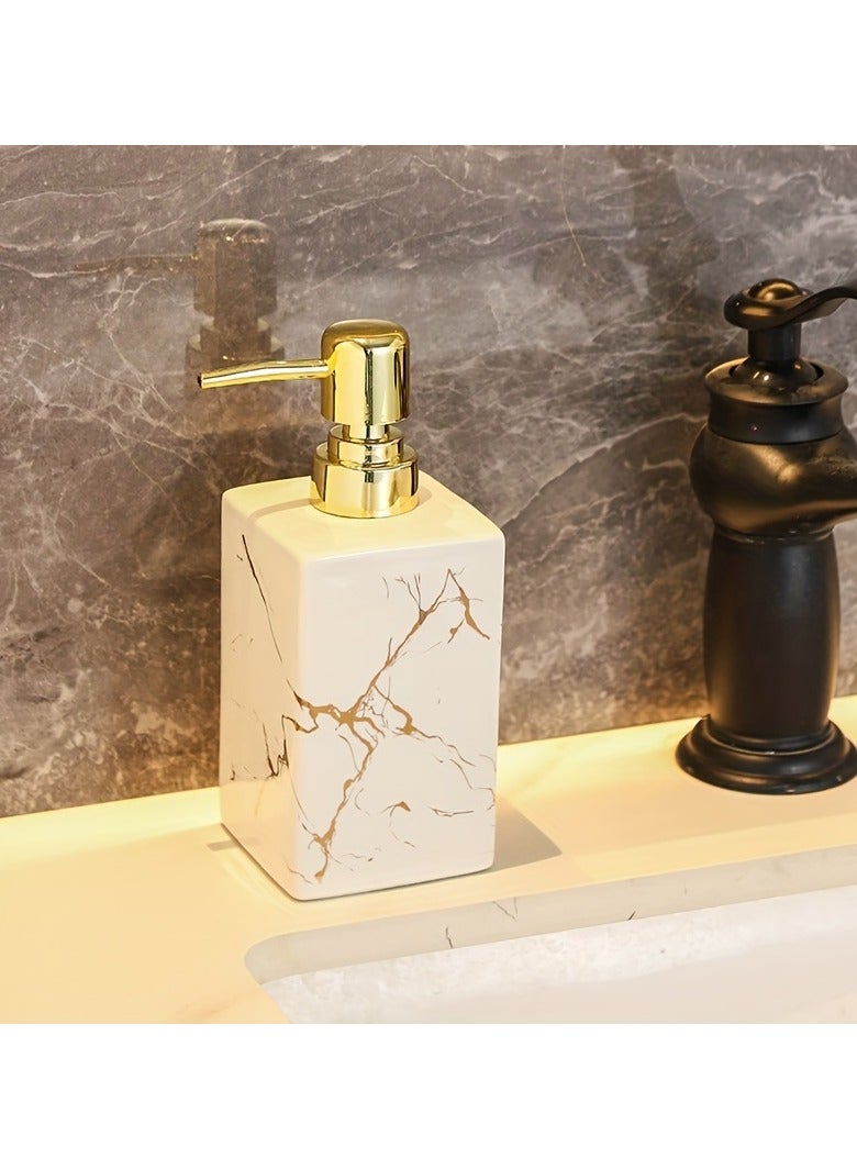 FUKE 360ml Soap Dispenser Elegant Refillable Perfect for Hotel & Bathroom Decor - Image 1