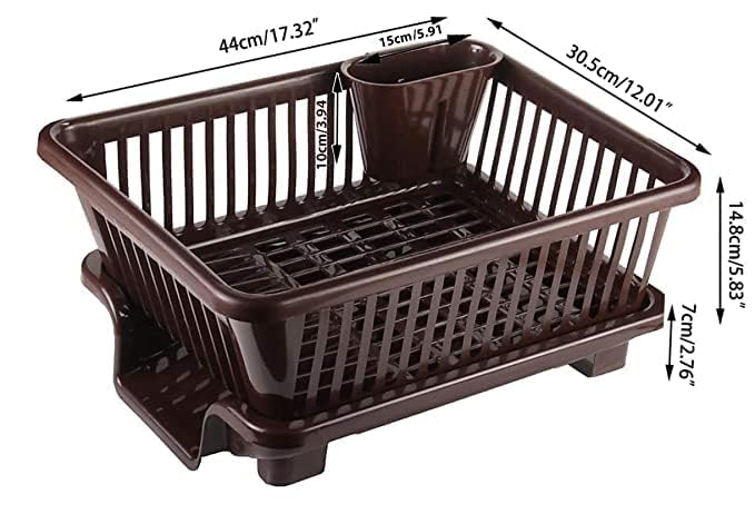 Maruti_Nandan_Enterprise 3 in 1 Large Durable Plastic Kitchen Sink Dish Rack Drainer Drying Rack Washing Basket with Tray for Kitchen Dish Rack Organizers Utensils Tools Cutlery Multicolor  - Image 3