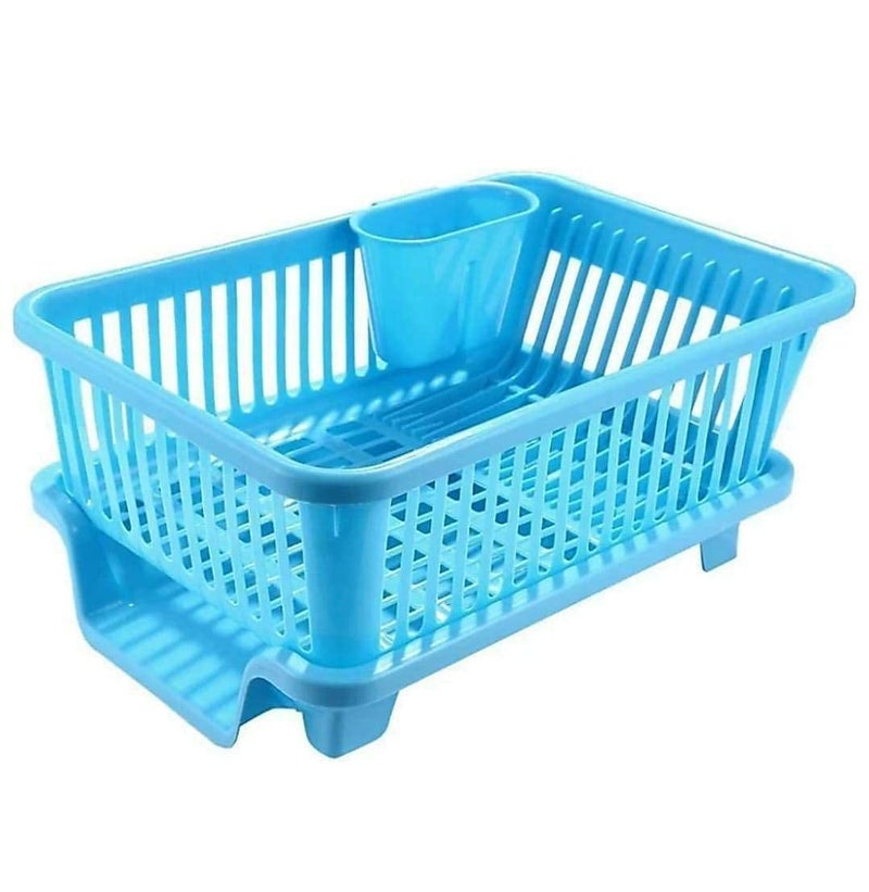Maruti_Nandan_Enterprise 3 in 1 Large Durable Plastic Kitchen Sink Dish Rack Drainer Drying Rack Washing Basket with Tray for Kitchen Dish Rack Organizers Utensils Tools Cutlery Multicolor  - Image 4