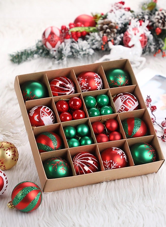 Christmas Ornaments Decorations for Tree Shatterproof Holiday Ornaments Set, 44 Pieces, Assorted Designs, Hanging Christmas Decorations for Tree  Wreath Garlands and Home Decor  - Image 1