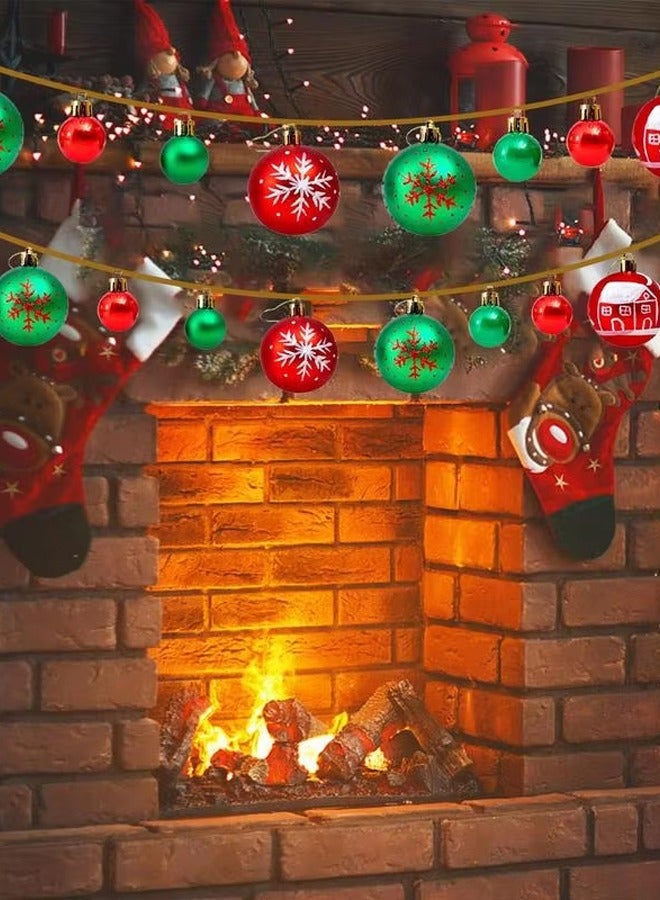Christmas Ornaments Decorations for Tree Shatterproof Holiday Ornaments Set, 44 Pieces, Assorted Designs, Hanging Christmas Decorations for Tree  Wreath Garlands and Home Decor  - Image 4
