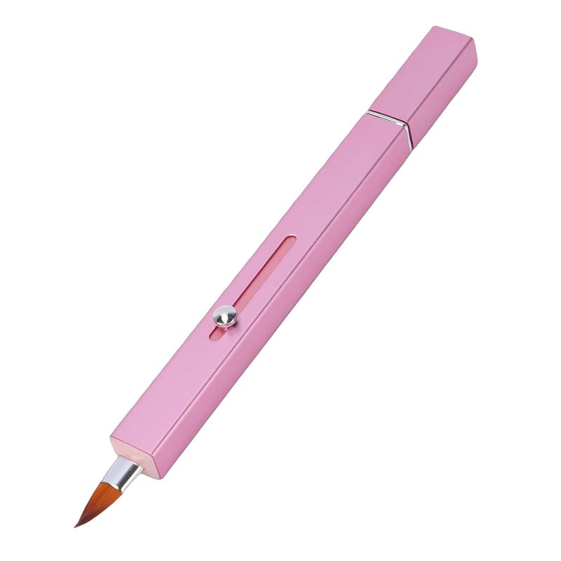 ZJchao Retractable Lipstick Brush Dual Head Makeup Brush with Cover for Lip Liner Concealer Pink Lightweight Metal Handle Travel Friendly - Image 5
