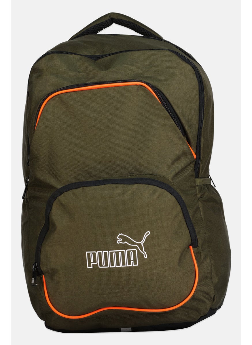 PUMA Men Brand Logo Backpack Bag, Dark Olive  - Image 1