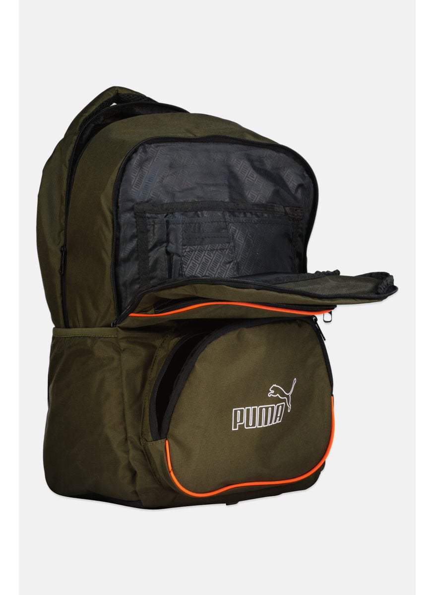 PUMA Men Brand Logo Backpack Bag, Dark Olive  - Image 3