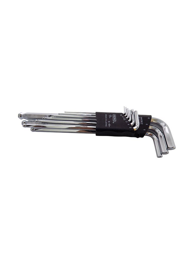 9-Piece Extra Long Ball Point Type Hex Wrench Set