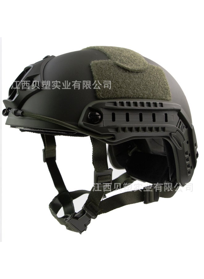 Fast Tactical Helmet CE Certified ABS Explosion-Proof Adjustable Knob Suspension Army Green for Outdoor Training Cycling