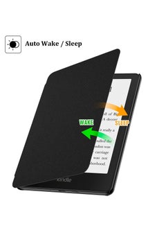 Excefore Case for 6.8" Kindle Paperwhite 11th Generation 2021 Signature Edition PU Leather Cover with Hand Strap 2023 Release, Magical Flowers  - Image 4