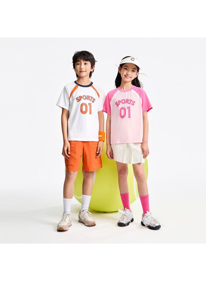 Annil Children'S Wear Boys And Girls Round Neck Short-Sleeved T-Shirt Summer New Breathable Cool Feeling Sports Wind Elasticity - Image 4