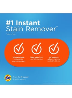 Tide Stain Remover for Clothes, Tide To Go Wipes, Instant Stain Remover for Clothes, Travel & Pocket Size, 10 Count (Pack of 2)  - Image 5