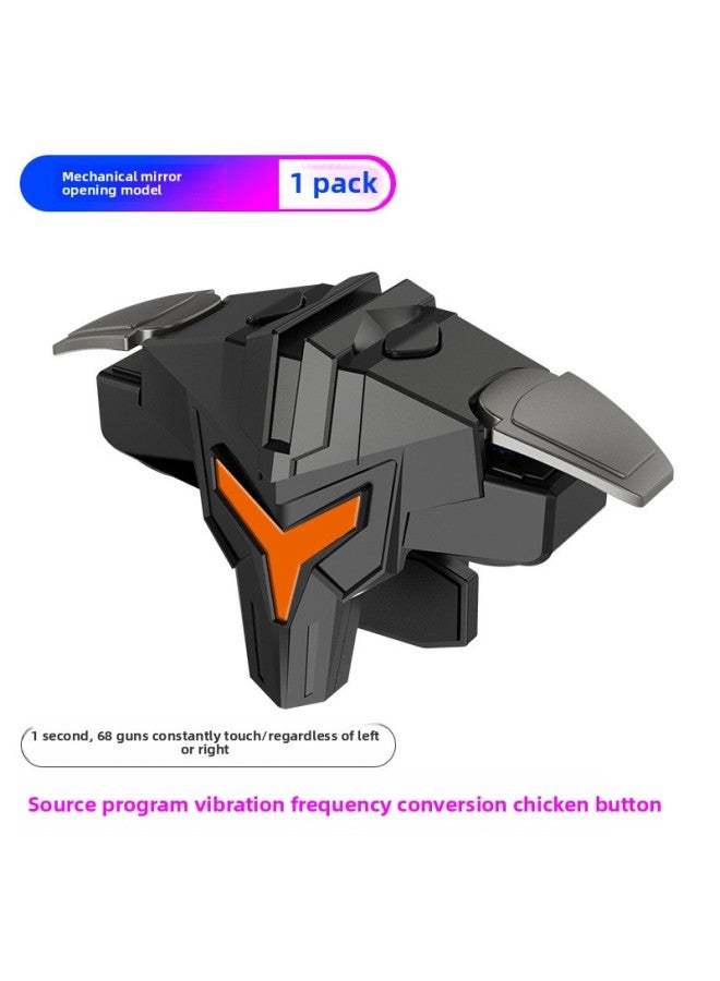 Supply A1 Chicken Eating Artifact Mobile Phone Tablet Game Button Auxiliary Handle Vibration Source One Piece Wholesale-Color:A1 Button Mechanical Single Black - Image 1
