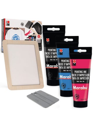 Screen Printing Kit Set Screen Print Kit With Reusable Wooden Frame 1 Screen Printing Squeegee And 3 X 100Ml Ink Silk Screen Printing Kit For Beginners - pzsku/ZED6DA40DE26A76DF6808Z/45/_/1720617466/4ecaafb3-4ce9-412f-b2fa-8d9ab8bce45b