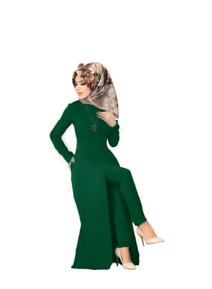 Women's set: long open dress and pants  - Image 2