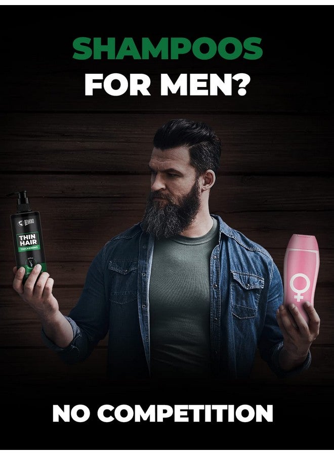 BEARDO Thin Hair Thickening Sulphate Free Shampoo, 200 Ml | Keratin Shampoo For Men | Sulphate And Paraben Free Shampoo | Biotin & Saw Palmetto For Strong & Thick Hair - Image 2