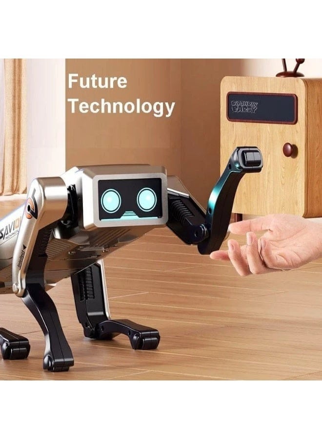 Smart remote-controlled robot dog toy with LED lights - Image 2