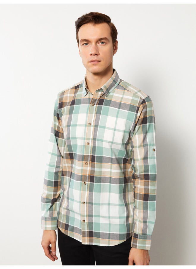 LC WAIKIKI - Regular Fit Long Sleeve Plaid Men's Shirt - Image 1