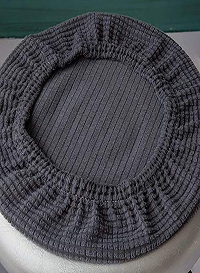 Non-Slip Round Bar Stool Seat Cover Chair Seat Cushion, Stretchable and Breathable, Fits 30-38cm Universal Club Salon Stools, Chair Slipcover for Chair Cover Protection - Image 4