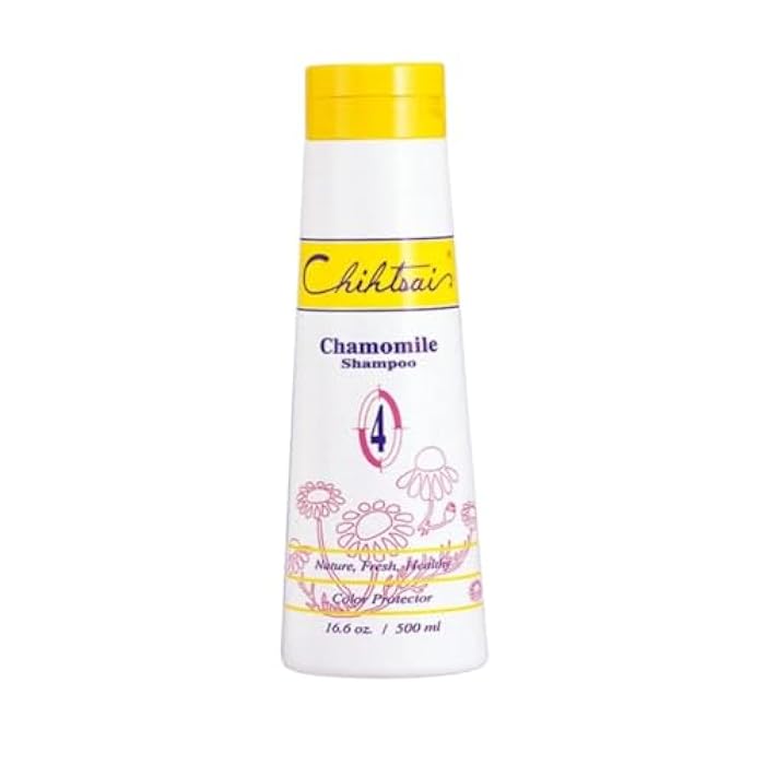 Chihtsai No.4 Chamomile Shampoo (16.6oz/500ml) - Color-protection, Mildly cleanses scalp, Soft & Shine - Image 1