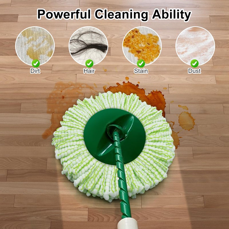 GFRED Tornado Spin Mop Head ONLY Compatible with ð—¡ð—²ð˜„ ð—Ÿð—¶ð—¯ð—ºð—®ð—» ð“ð¨ð«ð§ðšðð¨ ð—¦ð—½ð—¶ð—» ð— ð—¼ð—½ ð—¦ð˜†ð˜€ð˜ð—²ð—º, Washable & Reusable Libman Mop Head Replacement Refill for Tornado Mop (NOT for Old Version) - Image 4