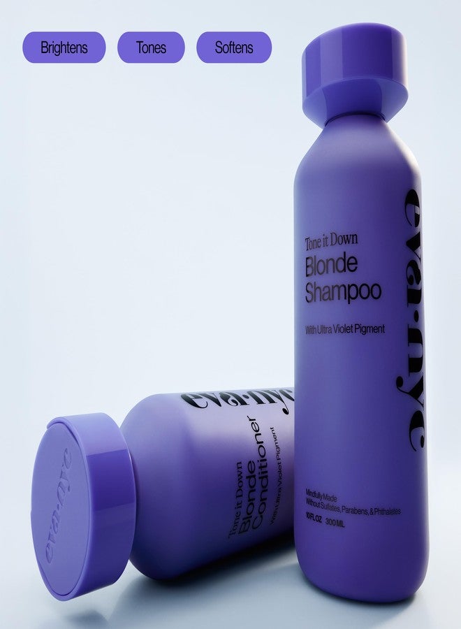 Eva NYC Purple Shampoo and Conditioner Set - Gentle, Anti-Brass Formula for Blonde, Gray, and Lightened Hair - Adds Shine, Softens, and Deep Conditions - Ginger Rose Scent - 10 fl oz (Pack of 2) - Image 3