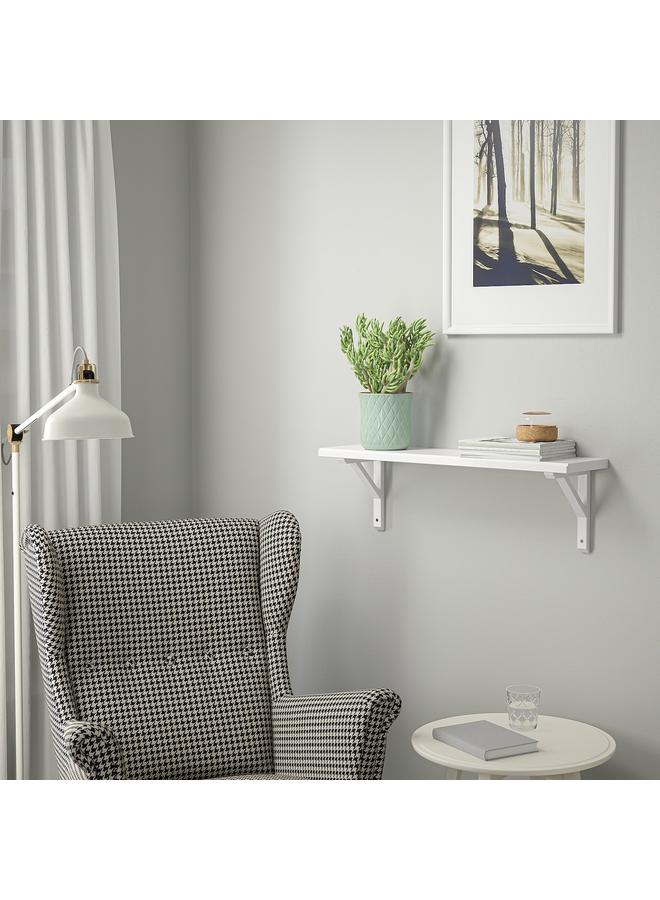 erorex Wall Shelf, White Stained Aspen, 80X20 Cm - Image 3