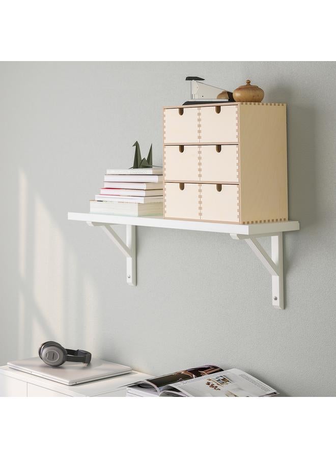 erorex Wall Shelf, White Stained Aspen, 80X20 Cm - Image 2