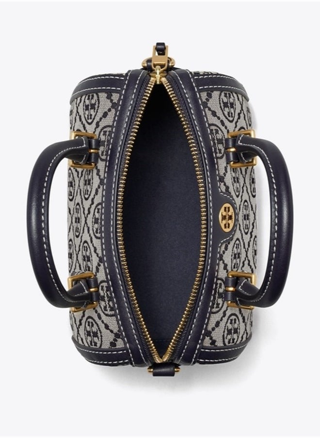 TB Women's T Monogram Jacquard Barrel Petite Bag Tory Navy