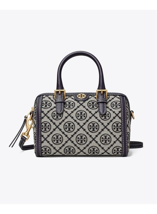 TB Women's T Monogram Jacquard Barrel Petite Bag Tory Navy - Image 3