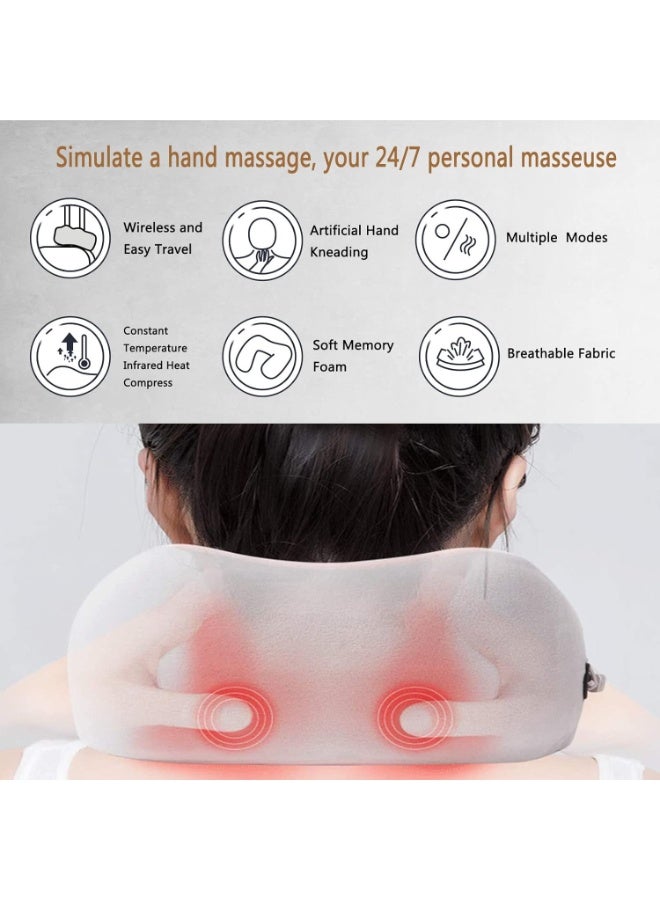 Electric Neck Massager – 3 Levels & Modes, Rechargeable Deep Tissue Massage Pillow for Neck, Shoulders & Back Pain Relief - Image 3