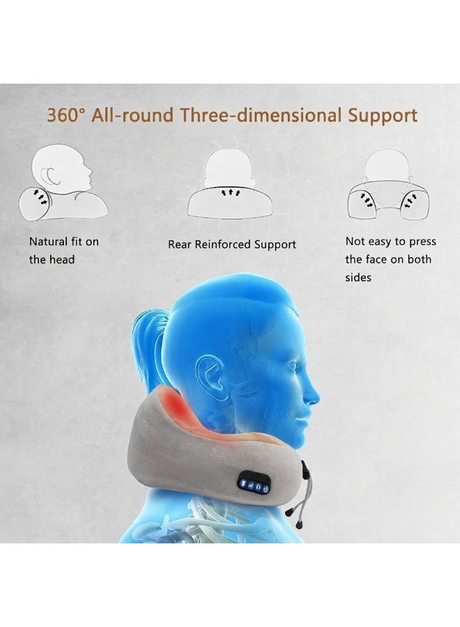 RechargElectric Neck Massager with 3 Force Levels and 3 Modes Rechargeable Deep Tissue Kneading Massage Pillow for Pain Relief at Home and Officeeable electric neck massage pillow - three levels and modes for deep tissue massage - practical and easy to use for pain relief - Image 4