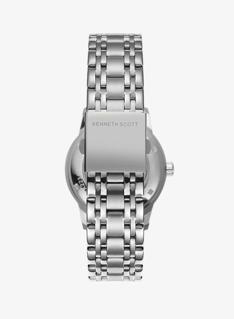 Kenneth Scott Black Men's Stainless Steel Mechanical Watch K22311-SBSB - 41 mm for Men | Best Price UAE