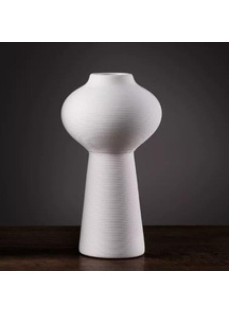 Bluejw Modern Minimalist Living Room Creative Dining Table Coffee Table Home Decoration White Ceramic Vase - Image 2