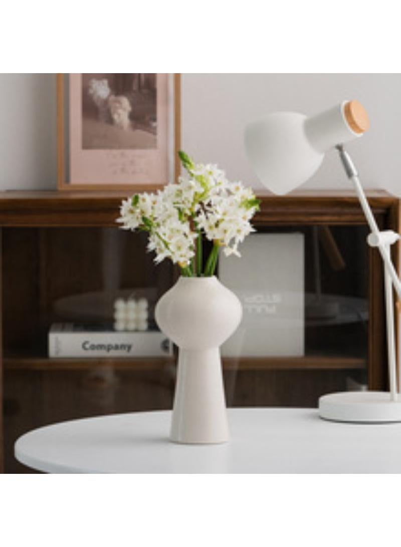 Bluejw Modern Minimalist Living Room Creative Dining Table Coffee Table Home Decoration White Ceramic Vase - Image 5