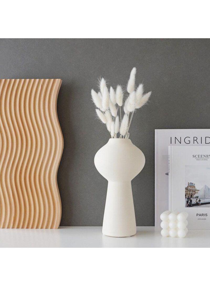 Bluejw Modern Minimalist Living Room Creative Dining Table Coffee Table Home Decoration White Ceramic Vase - Image 3