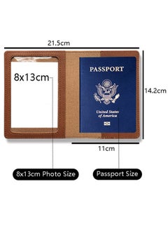 Generic Leather Passport Covers with Luggage Tags Passport Holder  Black  - Image 3