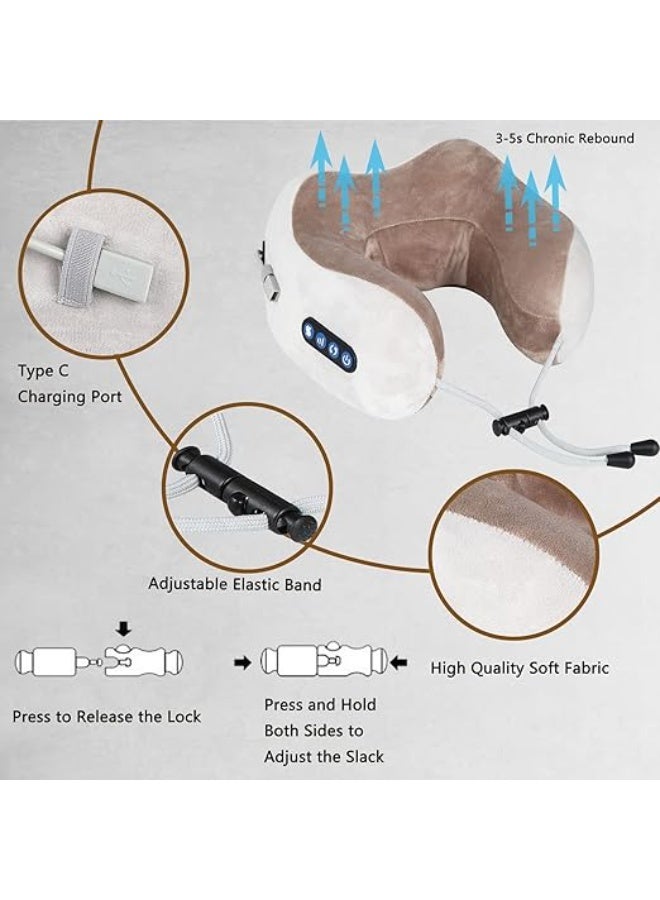 Wireless U-Shaped Neck Massager – Kneading & Heating Pillow for Neck Pain Relief – Portable for Home & Office - Image 4