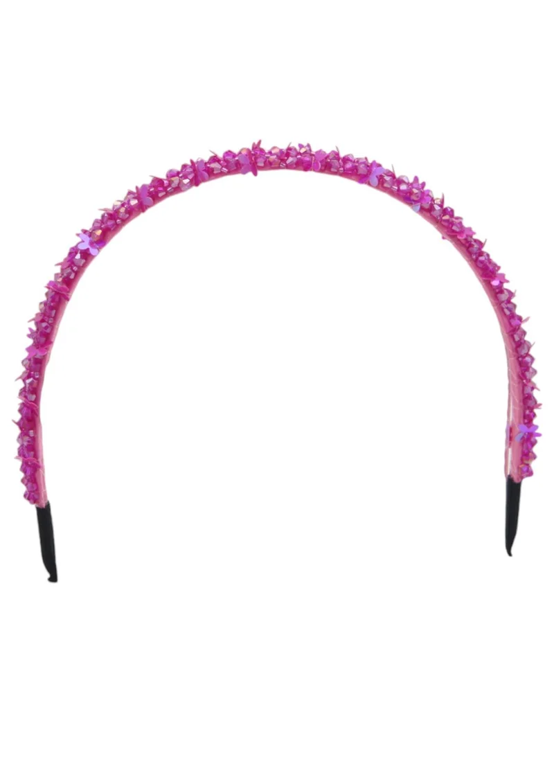 D'Daniela Headband Anna For Girls Butterfly Dark Pink