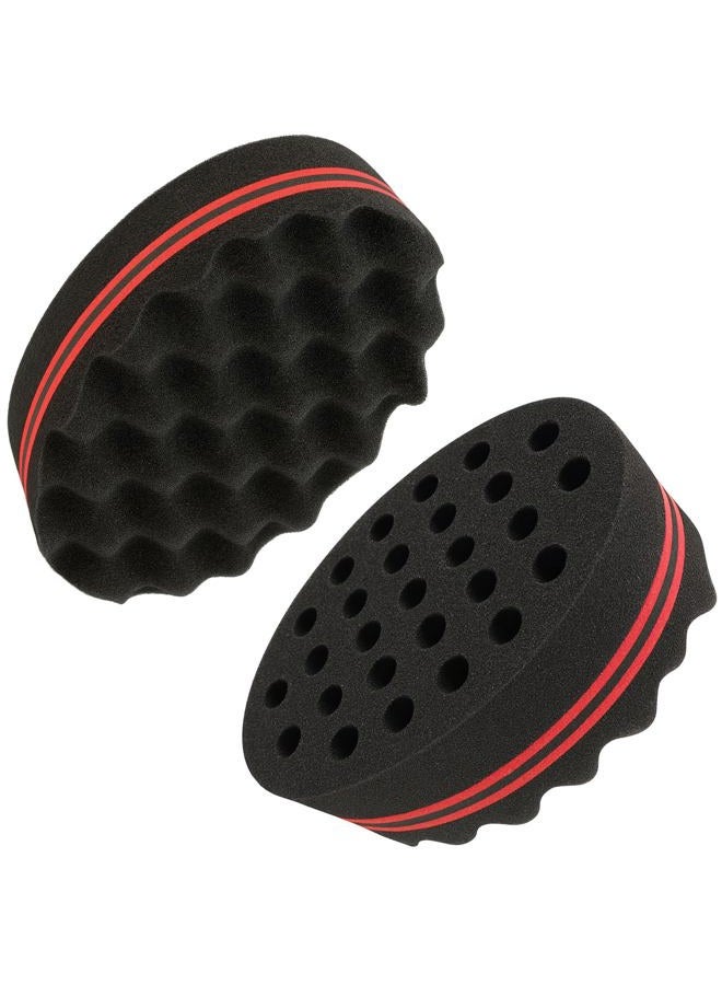 Brvlsoc Hair Twist Sponge – Double-Sided Barber Tool for Afro Coils, Dreads, Curls & Waves, Unisex Styling for Short or Long Hair (1 Pack) - Image 1