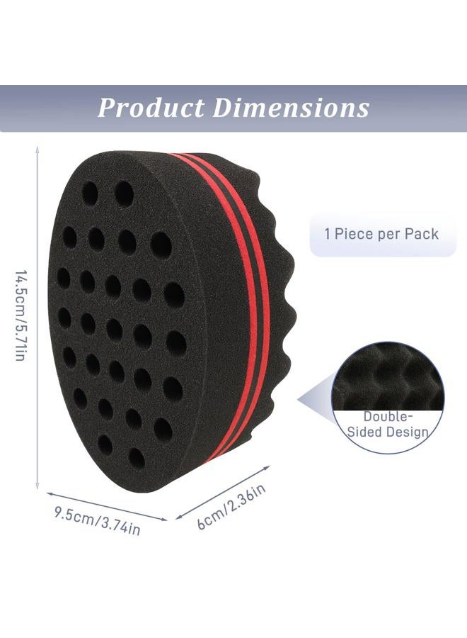 Brvlsoc Hair Twist Sponge – Double-Sided Barber Tool for Afro Coils, Dreads, Curls & Waves, Unisex Styling for Short or Long Hair (1 Pack) - Image 2