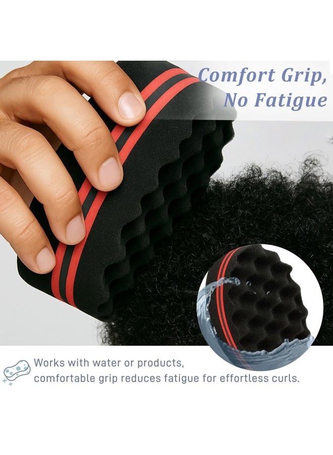 Brvlsoc Hair Twist Sponge – Double-Sided Barber Tool for Afro Coils, Dreads, Curls & Waves, Unisex Styling for Short or Long Hair (1 Pack) - Image 4